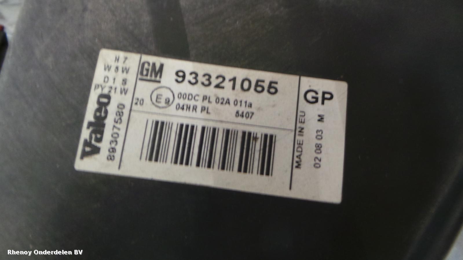 Bekijk Auto-onderdeel KOPLAMP R OPEL / VAUXHALL MERIVA 2003