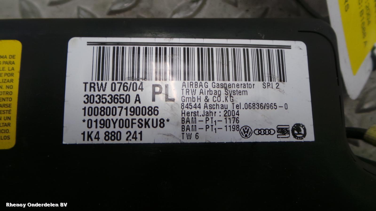 Bekijk Auto-onderdeel AIRBAG LINKS VOLKSWAGEN GOLF 2004