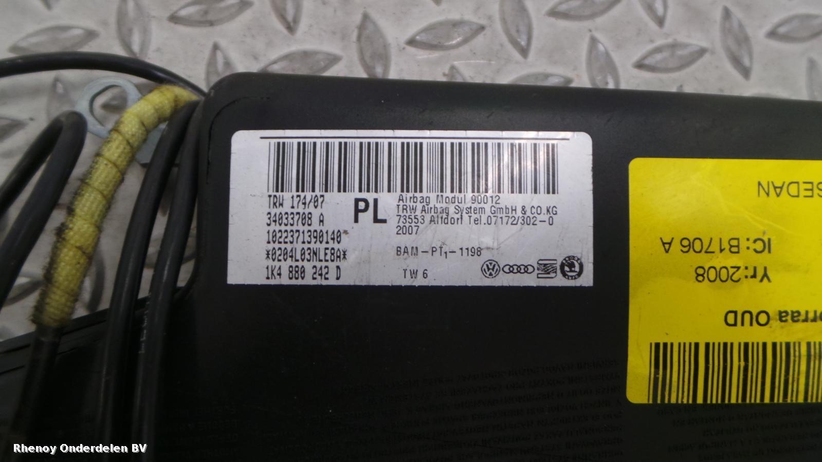 View Auto part R Air Bag VOLKSWAGEN JETTA 2008