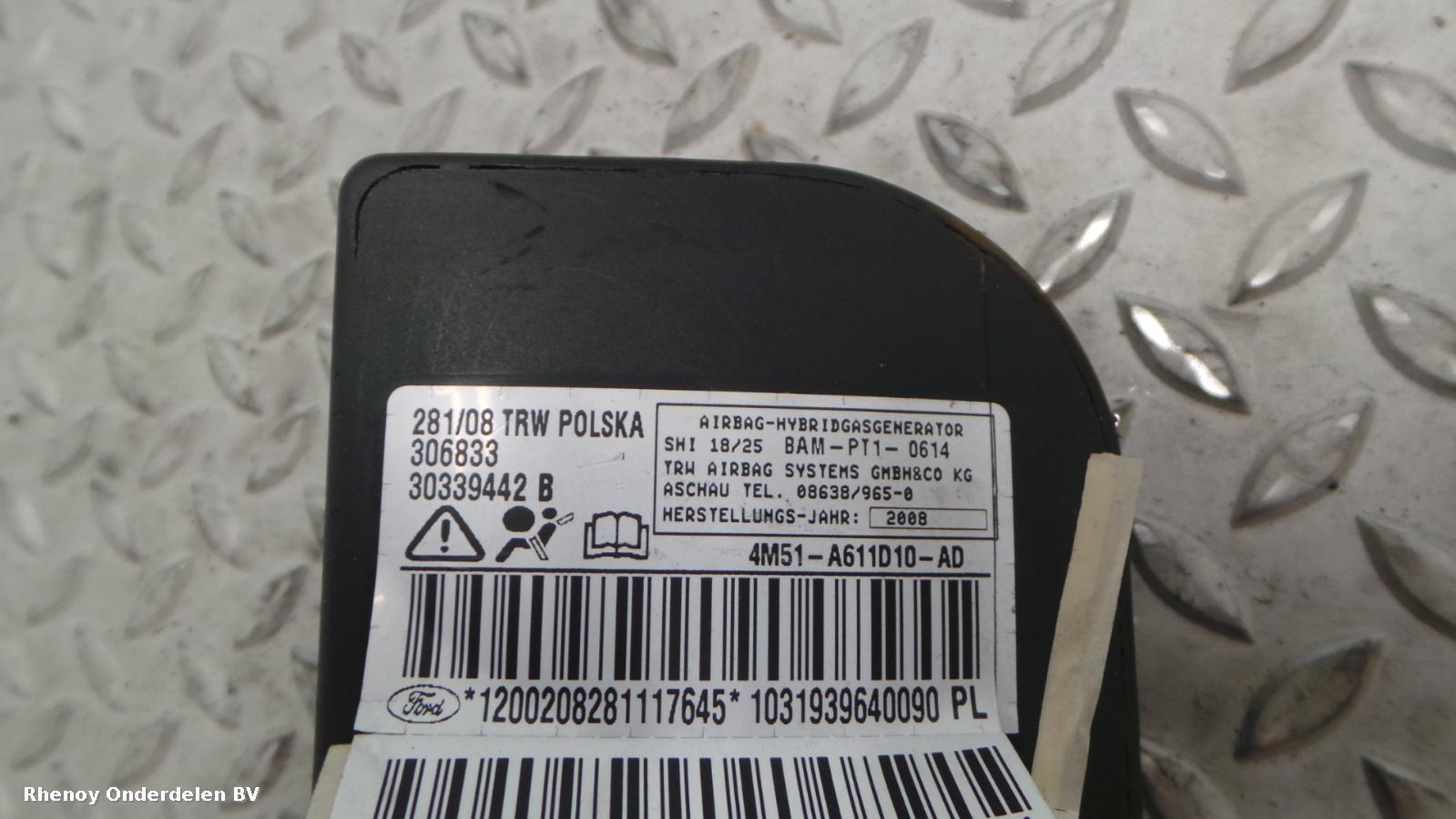 2008 FORD FOCUS AIRBAG RECHTS View Auto part AIRBAG RECHTS FORD FOCUS 2008