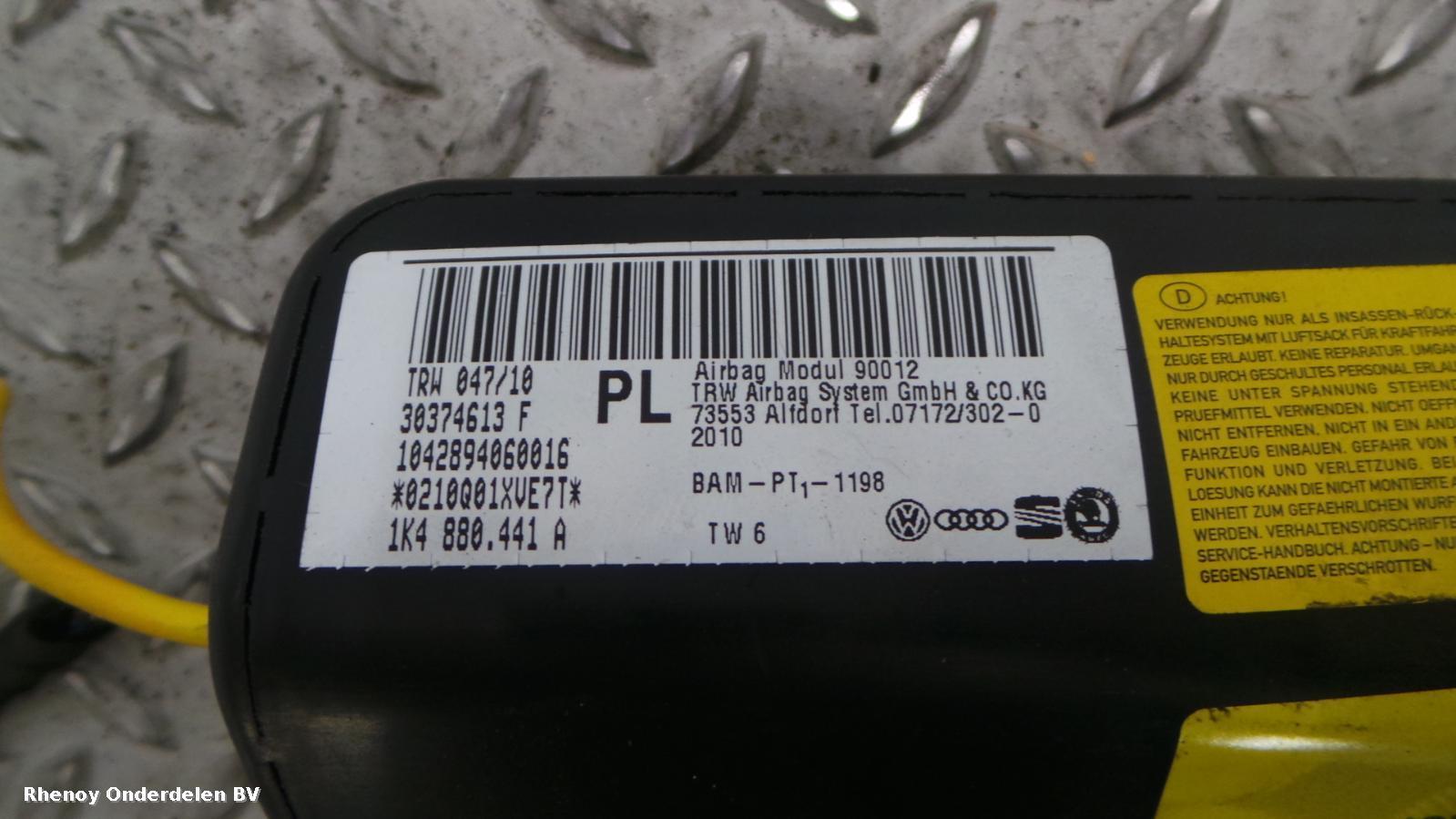 View Auto part AIRBAG LINKS VOLKSWAGEN GOLF 2010