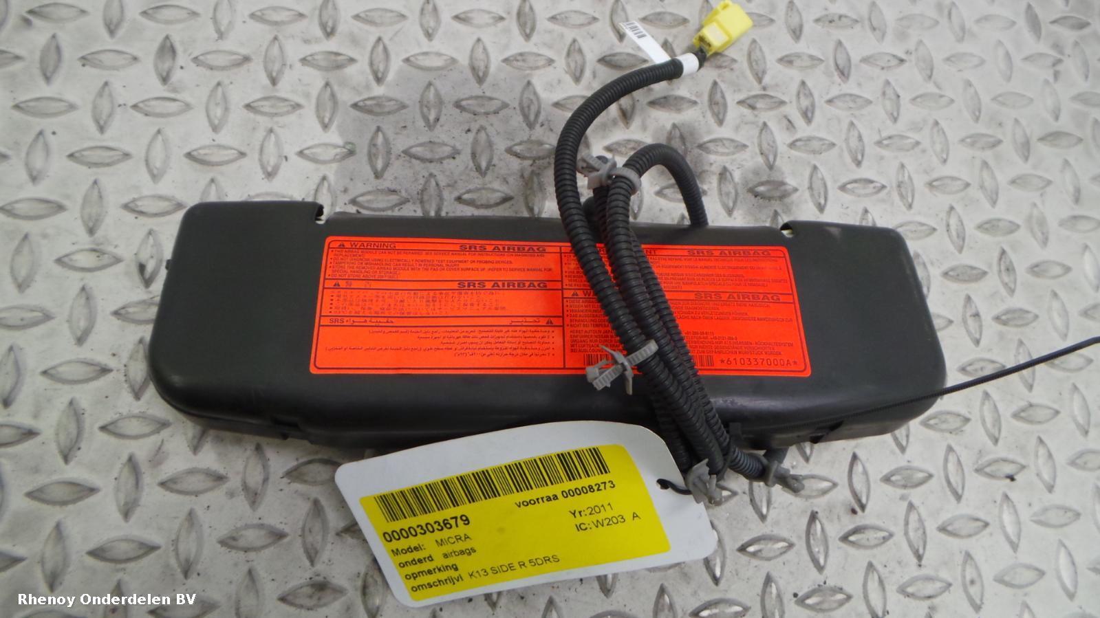 2011 NISSAN MICRA AIRBAG RECHTS View Auto part AIRBAG RECHTS NISSAN MICRA 2011