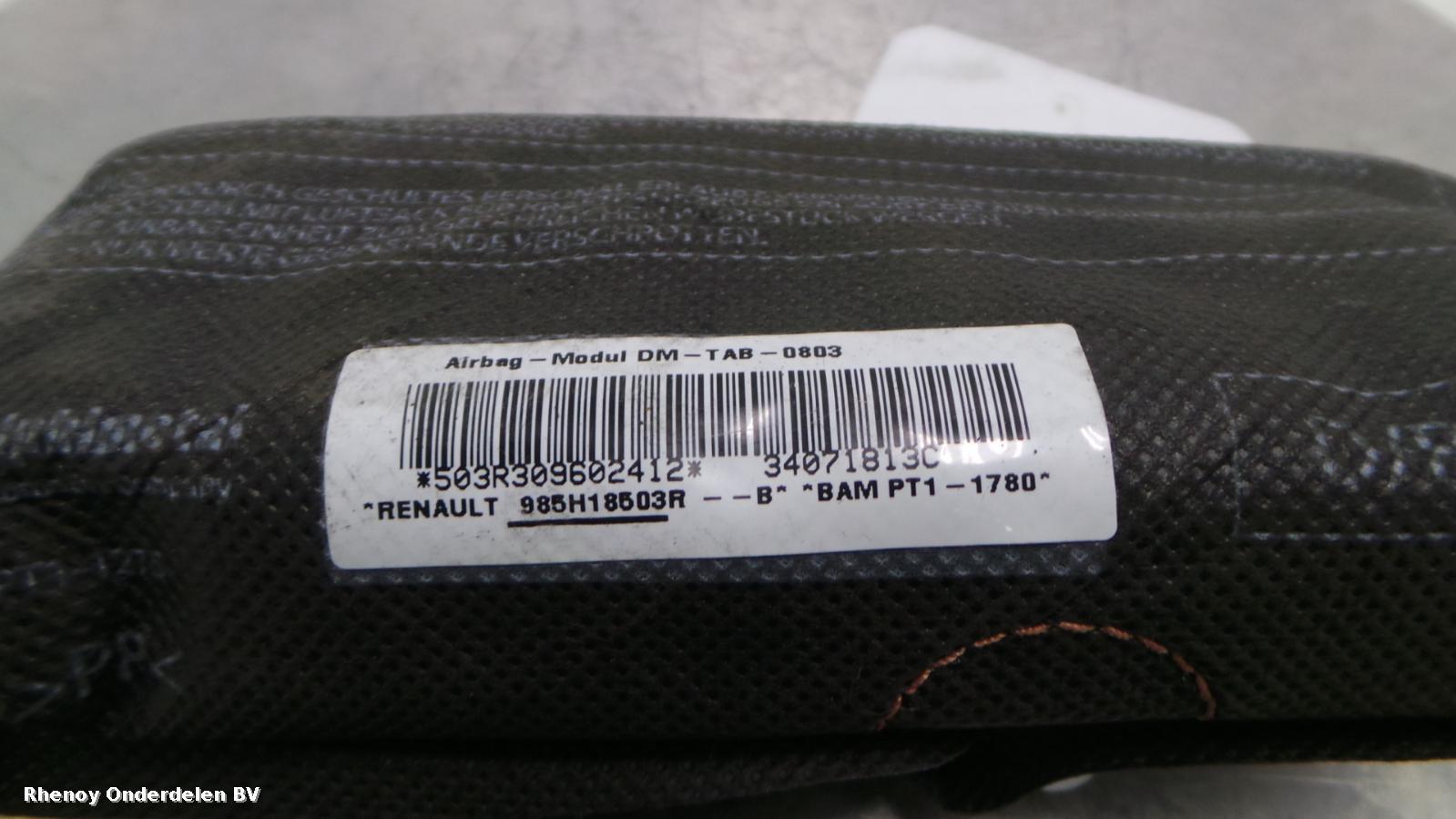 2013 RENAULT CLIO AIRBAG RECHTS View Auto part AIRBAG RECHTS RENAULT CLIO 2013