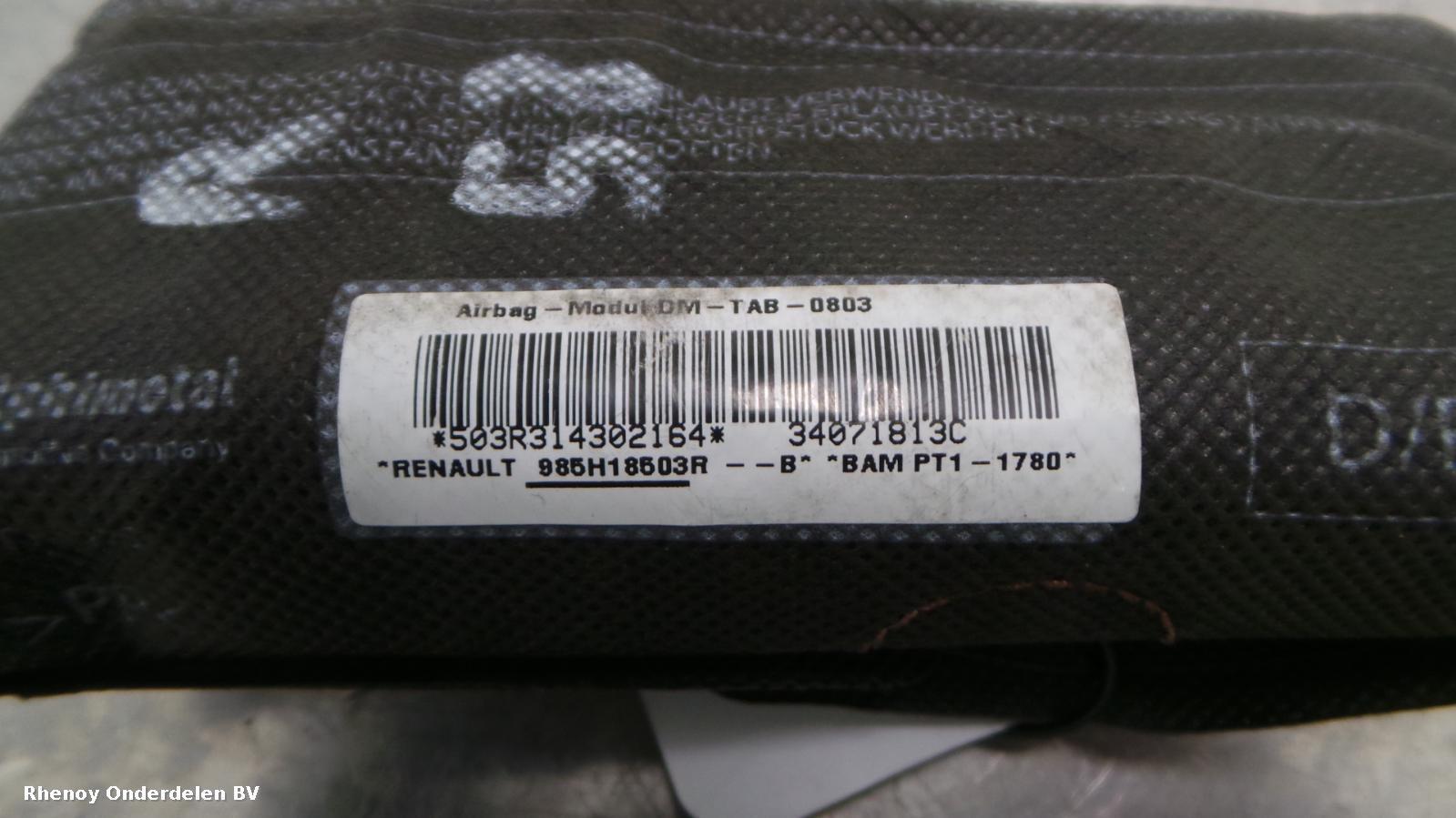 2013 RENAULT CLIO AIRBAG RECHTS View Auto part AIRBAG RECHTS RENAULT CLIO 2013