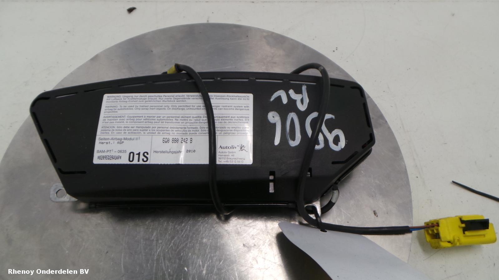 2011 VOLKSWAGEN POLO AIRBAG RECHTS View Auto part AIRBAG RECHTS VOLKSWAGEN POLO 2011