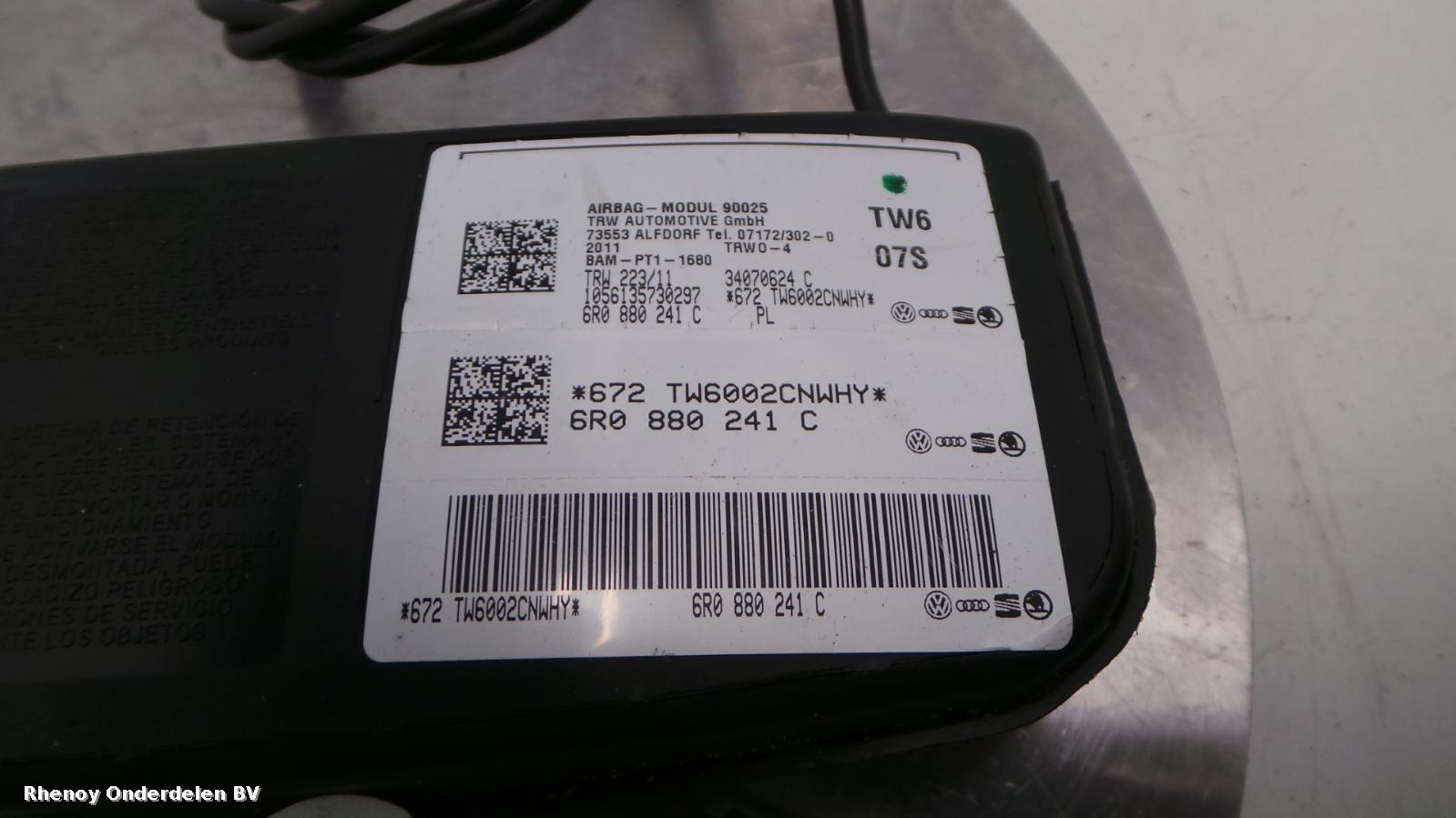2011 VOLKSWAGEN POLO AIRBAG LINKS View Auto part AIRBAG LINKS VOLKSWAGEN POLO 2011