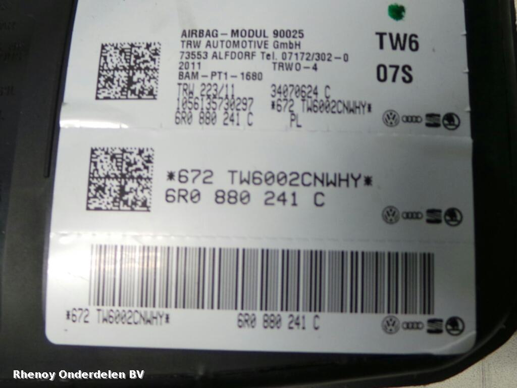 2011 VOLKSWAGEN POLO AIRBAG LINKS View Auto part AIRBAG LINKS VOLKSWAGEN POLO 2011