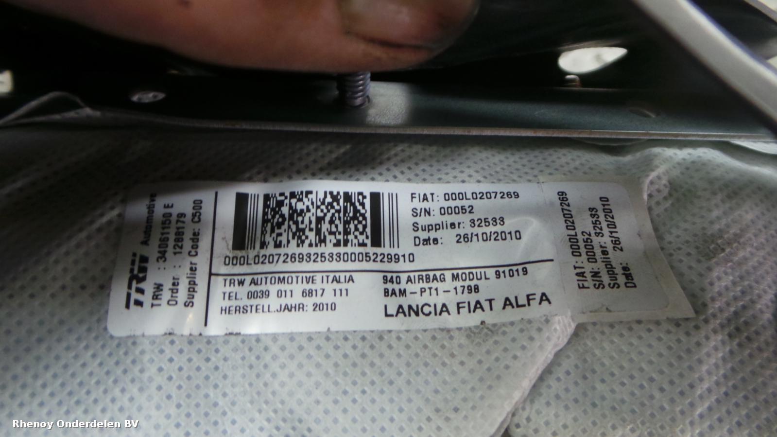 2011 ALFA ROMEO GIULIETTA AIRBAG LINKS View Auto part AIRBAG LINKS ALFA ROMEO GIULIETTA 2011