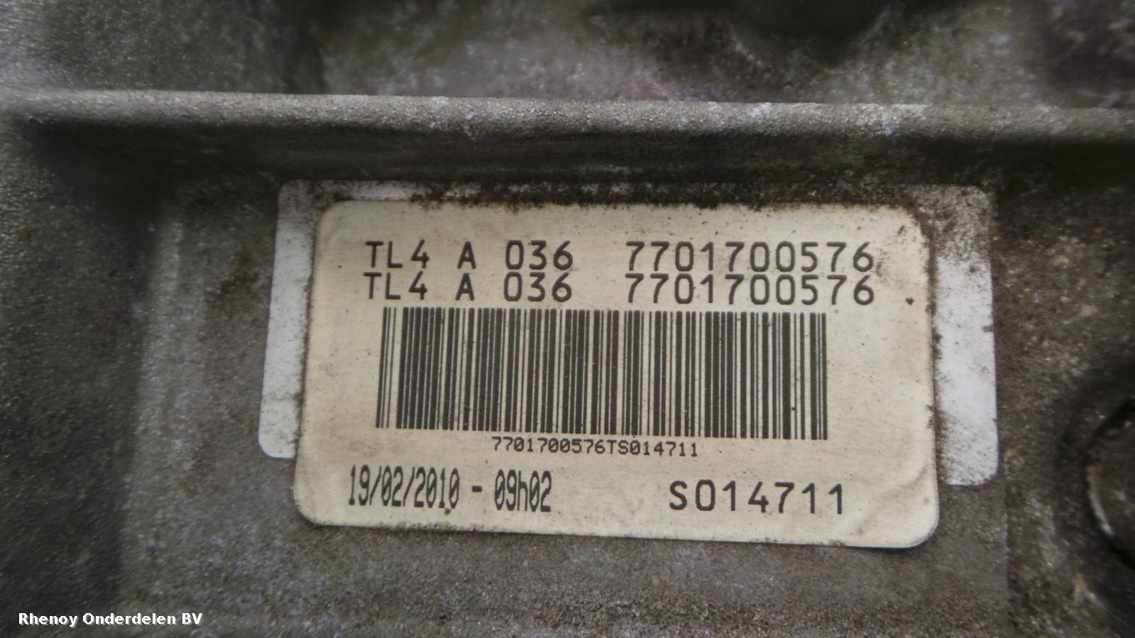 View Auto part TRANSMISSIE / VERSNELLINGSBAK RENAULT SCENIC 2010