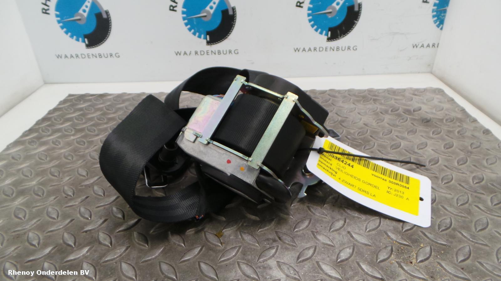 2013 RENAULT CLIO VEILIGHEIDSGORDEL View Auto part VEILIGHEIDSGORDEL RENAULT CLIO 2013