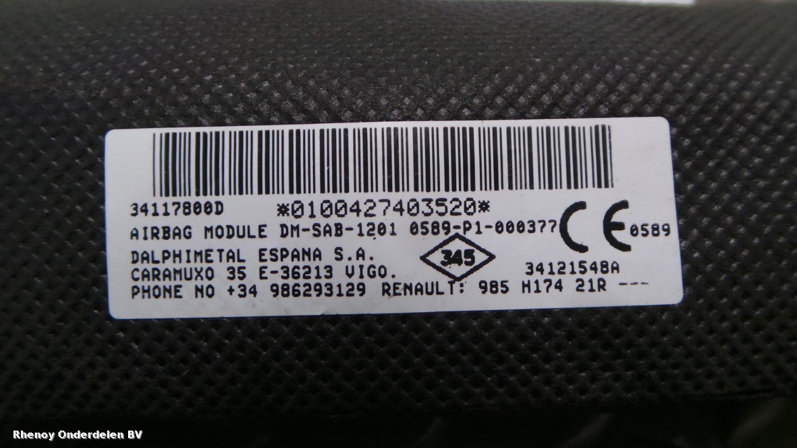 View Auto part L Air Bag DACIA DUSTER 2016