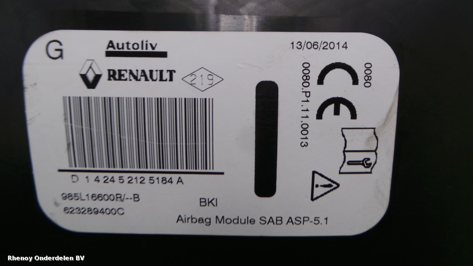 View Auto part L Air Bag RENAULT MEGANE 2015