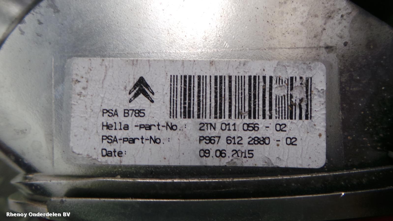 2015 CITROEN C4 PICASSO MISTLAMP View Auto part MISTLAMP CITROEN C4 PICASSO 2015