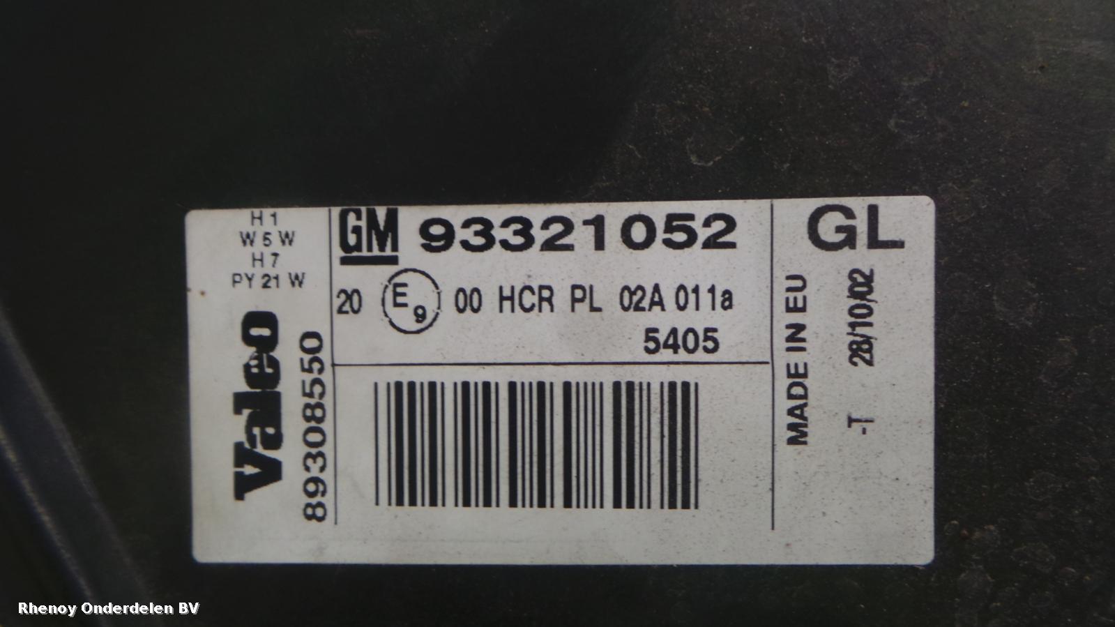 View Auto part L Headlamp VAUXHALL / OPEL MERIVA 2004