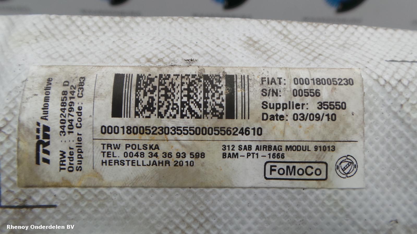 Bekijk Auto-onderdeel AIRBAG LINKS FIAT 500 2010