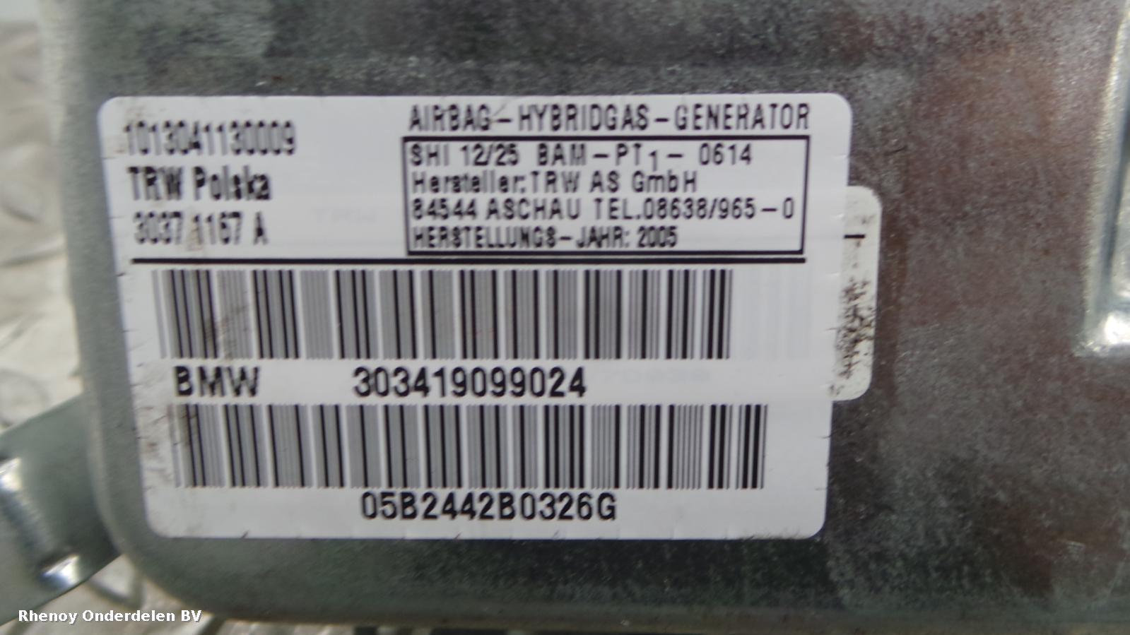 View Auto part AIRBAG RECHTS BMW X3 2005