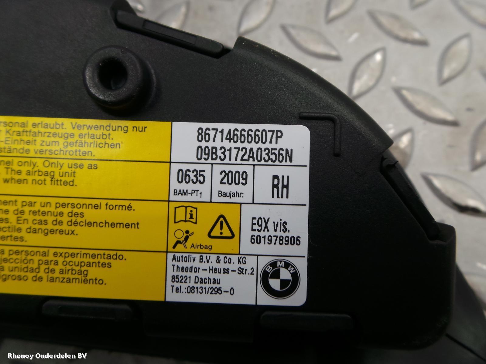 View Auto part AIRBAG RECHTS BMW 3 SERIES 2010