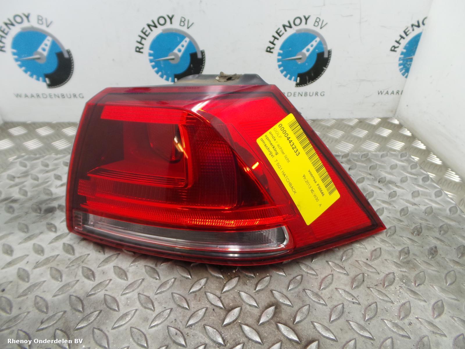 Bekijk Auto-onderdeel ACHTERLICHT R VOLKSWAGEN GOLF 2013