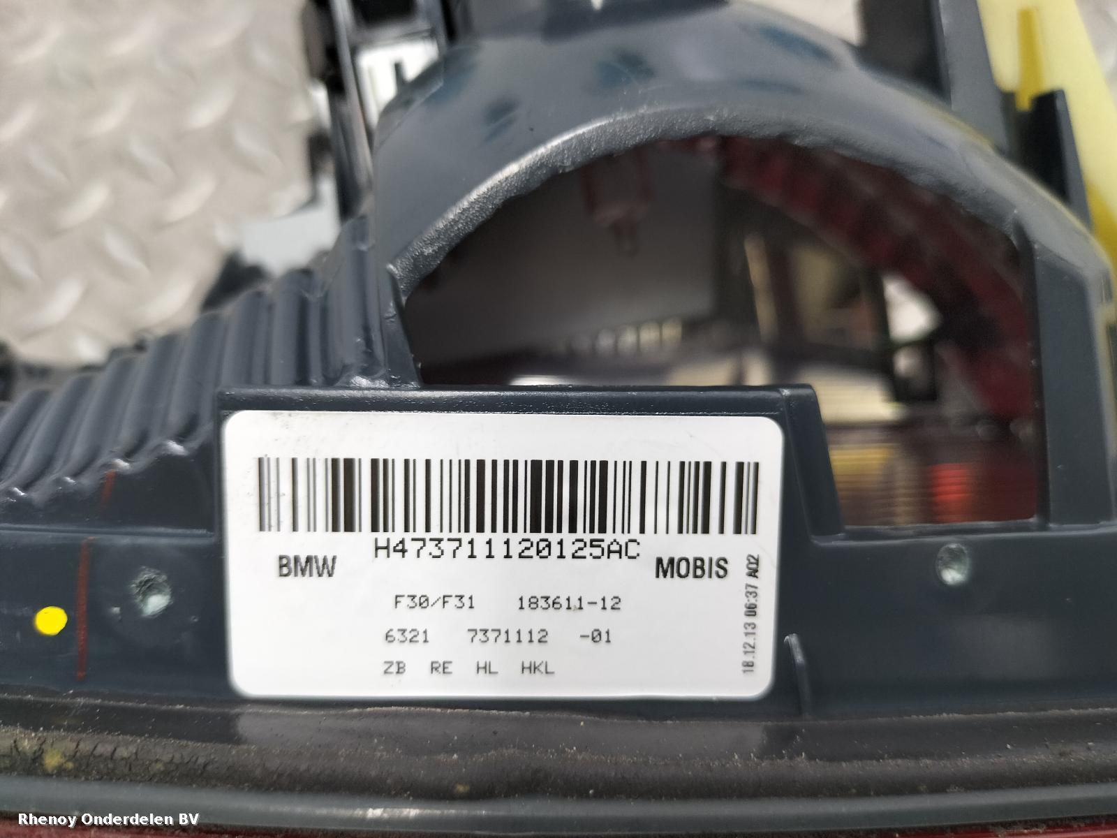 View Auto part ACHTERLICHT R BMW 3 SERIES 2014