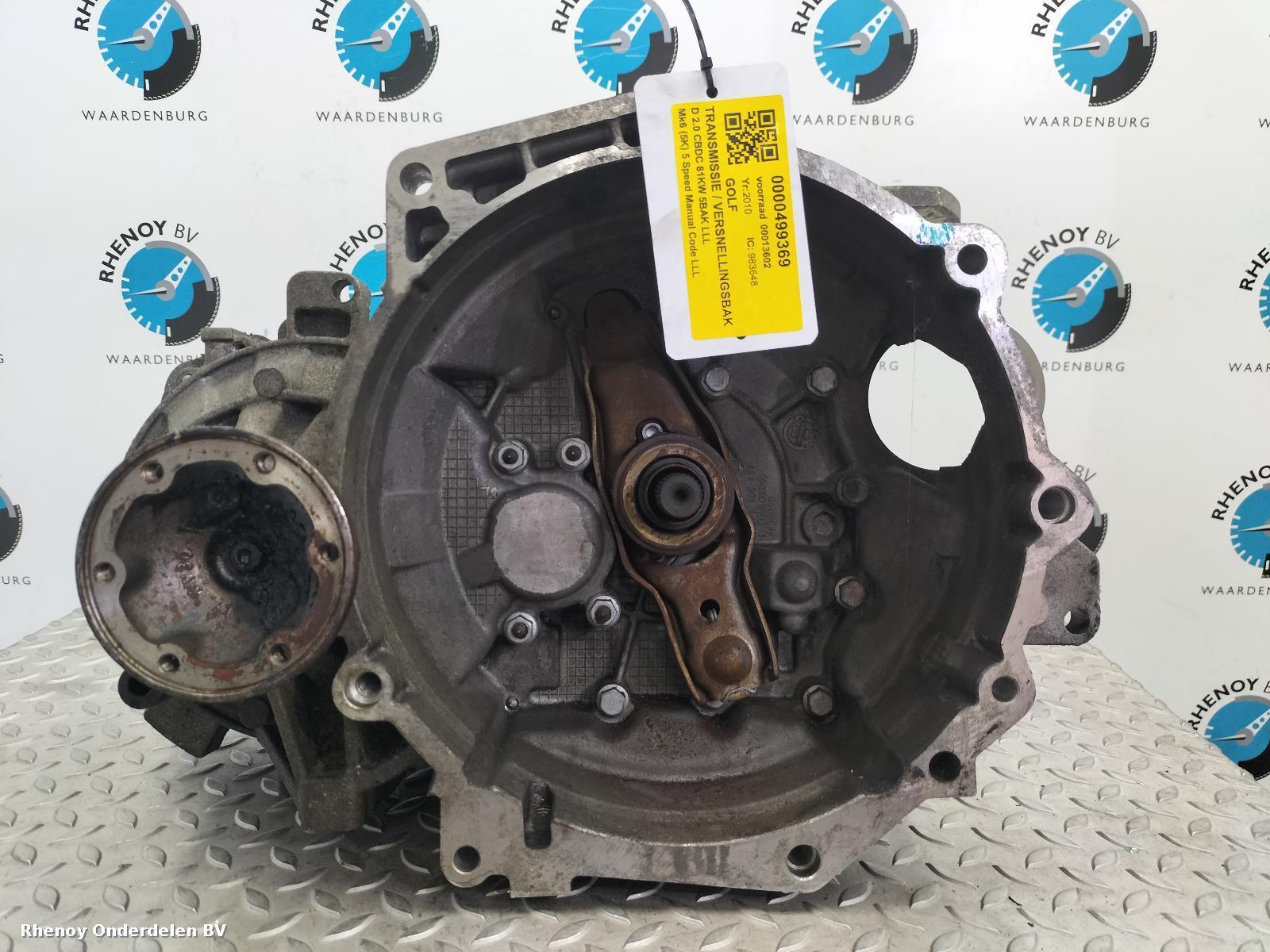 Bekijk Auto-onderdeel TRANSMISSIE / VERSNELLINGSBAK VOLKSWAGEN GOLF 2010