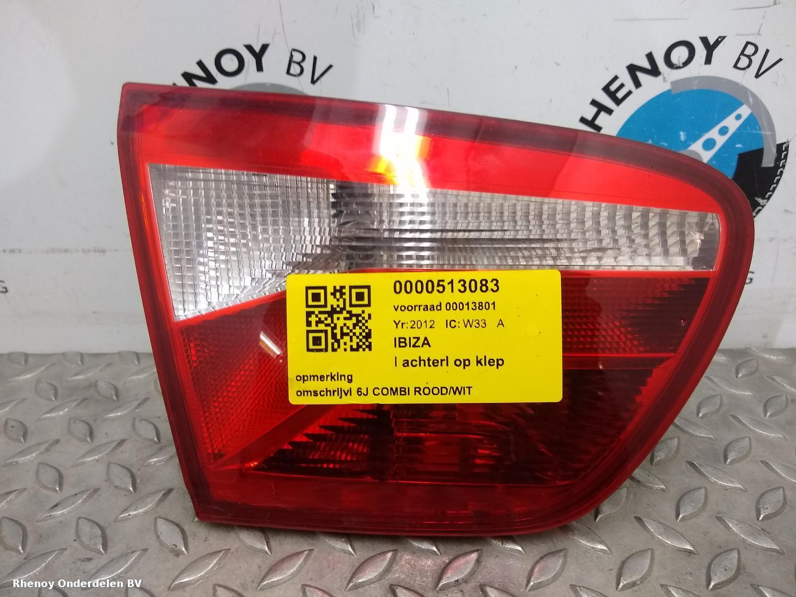 Bekijk Auto-onderdeel ACHTERLICHT L SEAT IBIZA 2012