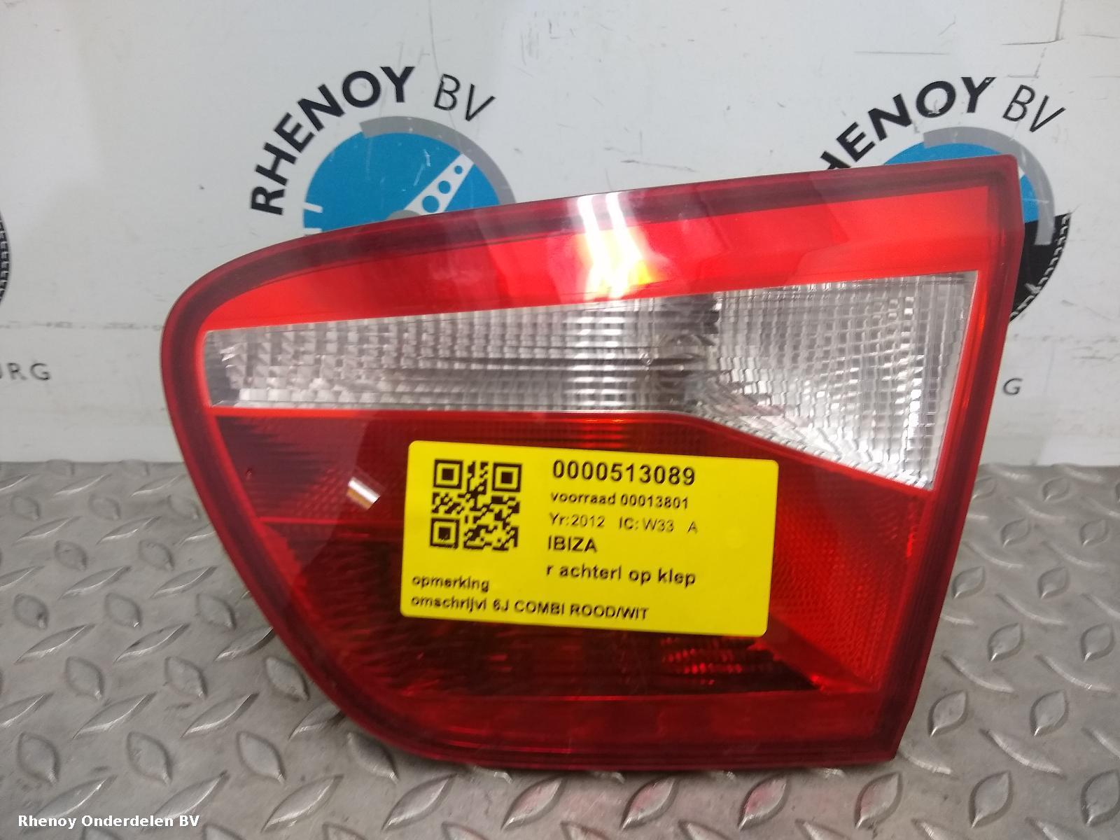 Bekijk Auto-onderdeel ACHTERLICHT R SEAT IBIZA 2012