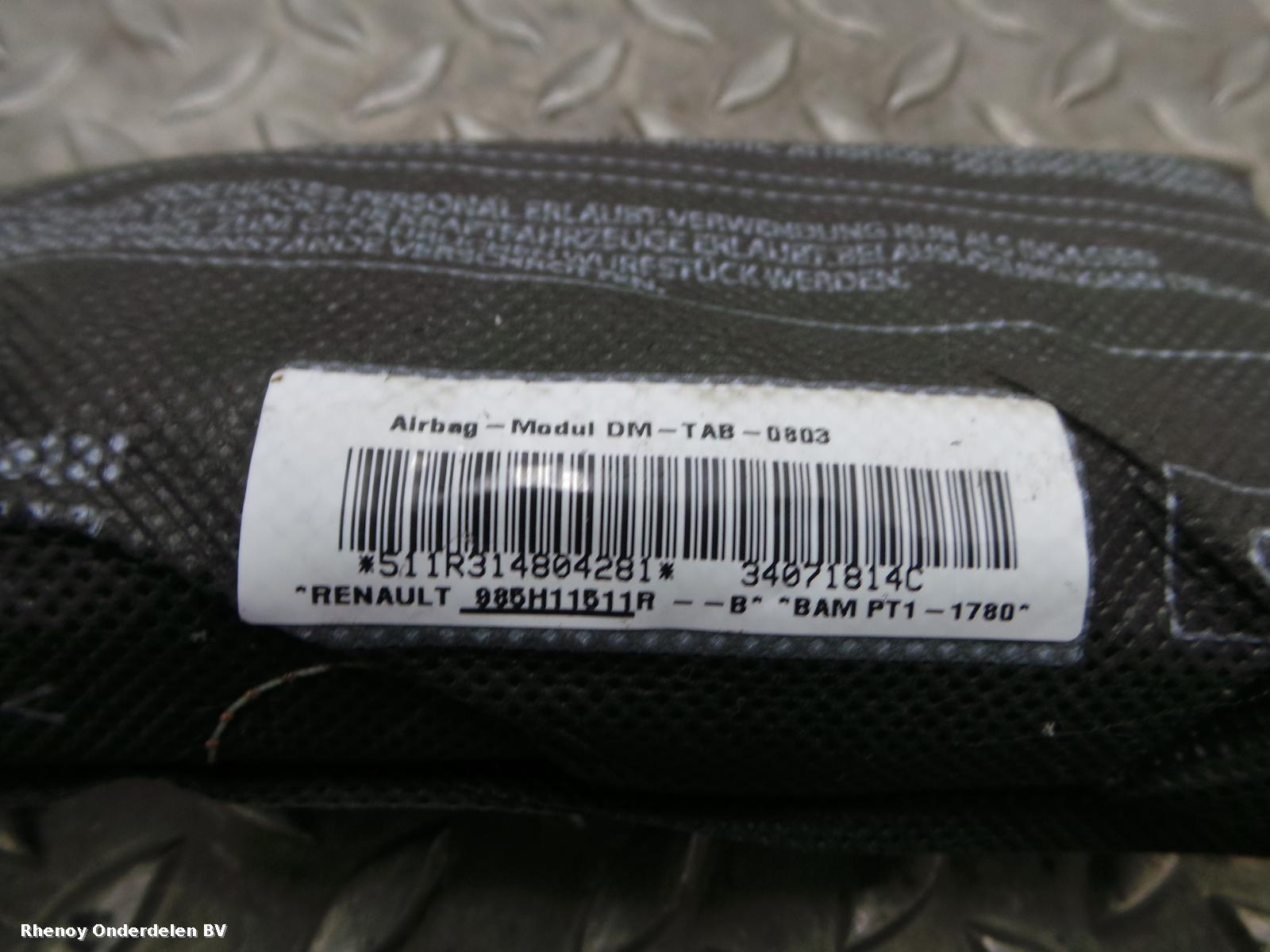 2013 RENAULT CLIO AIRBAG LINKS View Auto part AIRBAG LINKS RENAULT CLIO 2013
