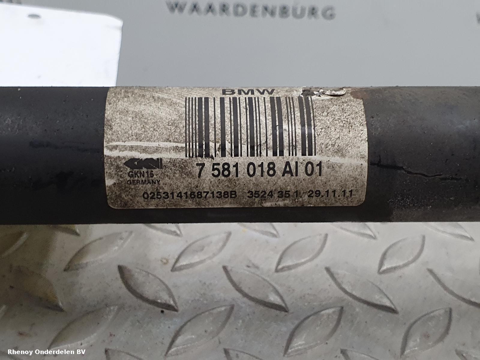 2011 BMW 5 SERIES AANDRIJFAS R View Auto part AANDRIJFAS R BMW 5 SERIES 2011