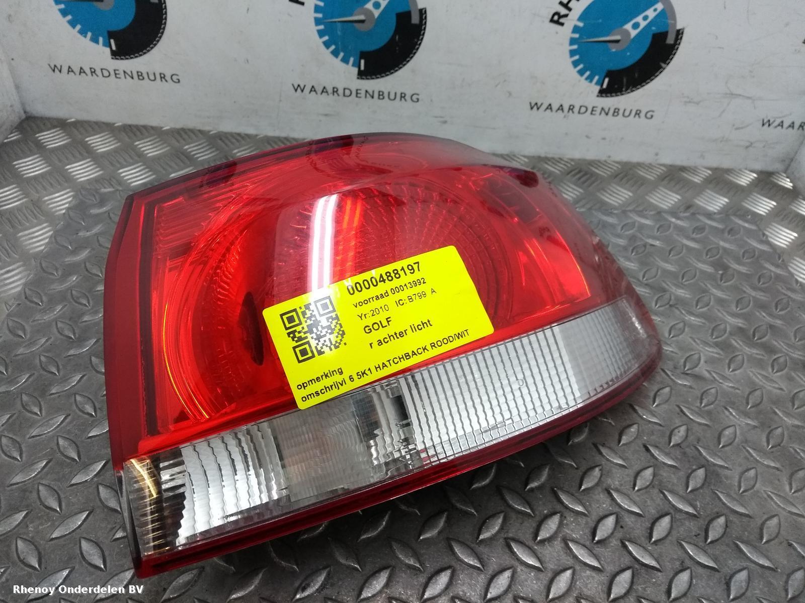 Bekijk Auto-onderdeel ACHTERLICHT R VOLKSWAGEN GOLF 2010