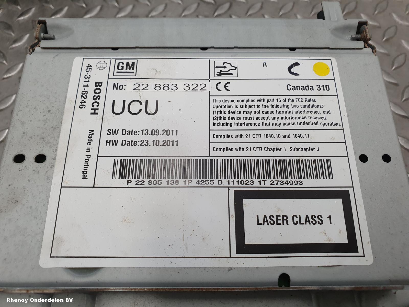 2013 CHEVROLET CRUZE NAVIGATIE View Auto part NAVIGATIE CHEVROLET CRUZE 2013