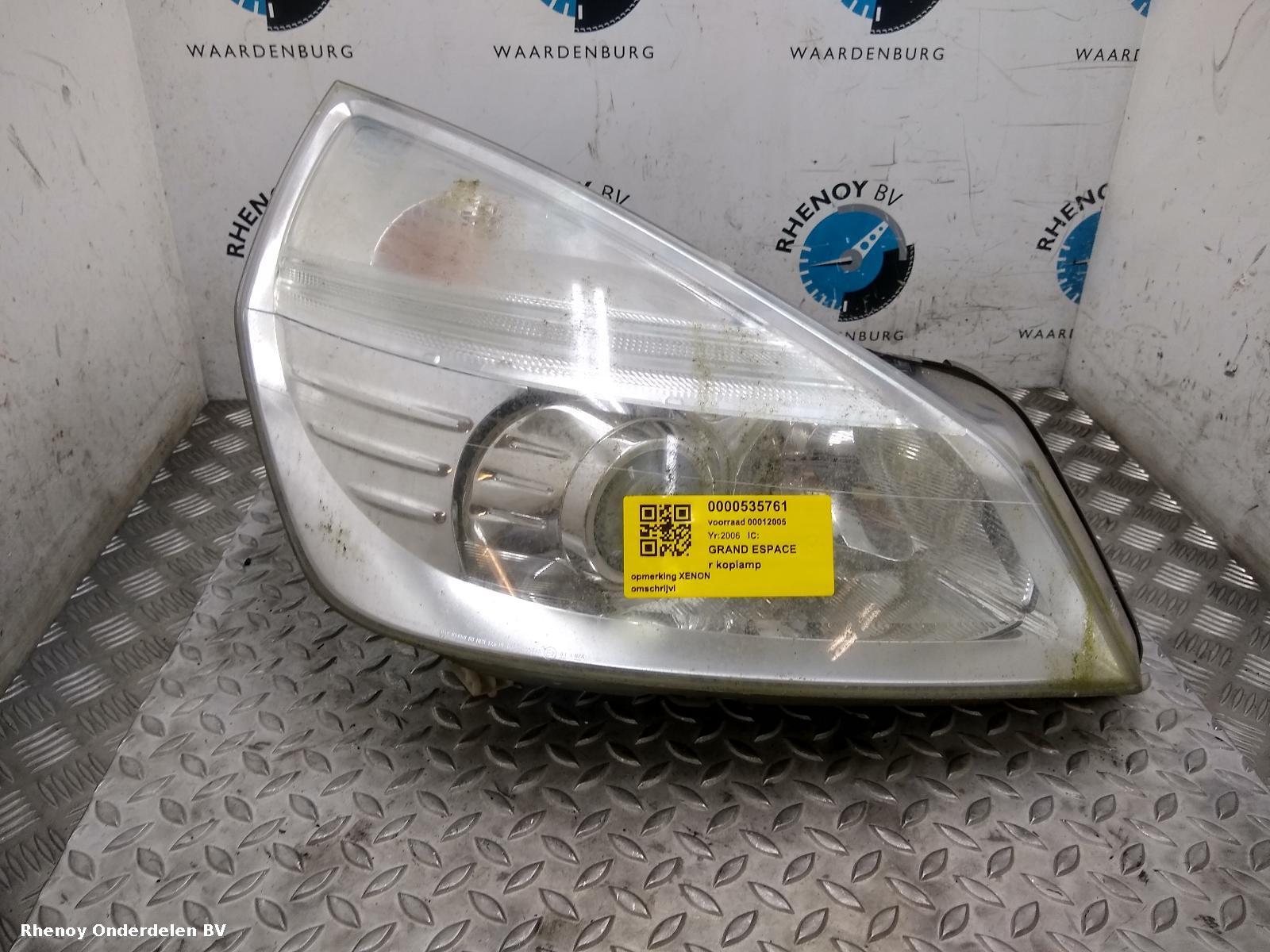 Bekijk Auto-onderdeel KOPLAMP R RENAULT ESPACE 2006