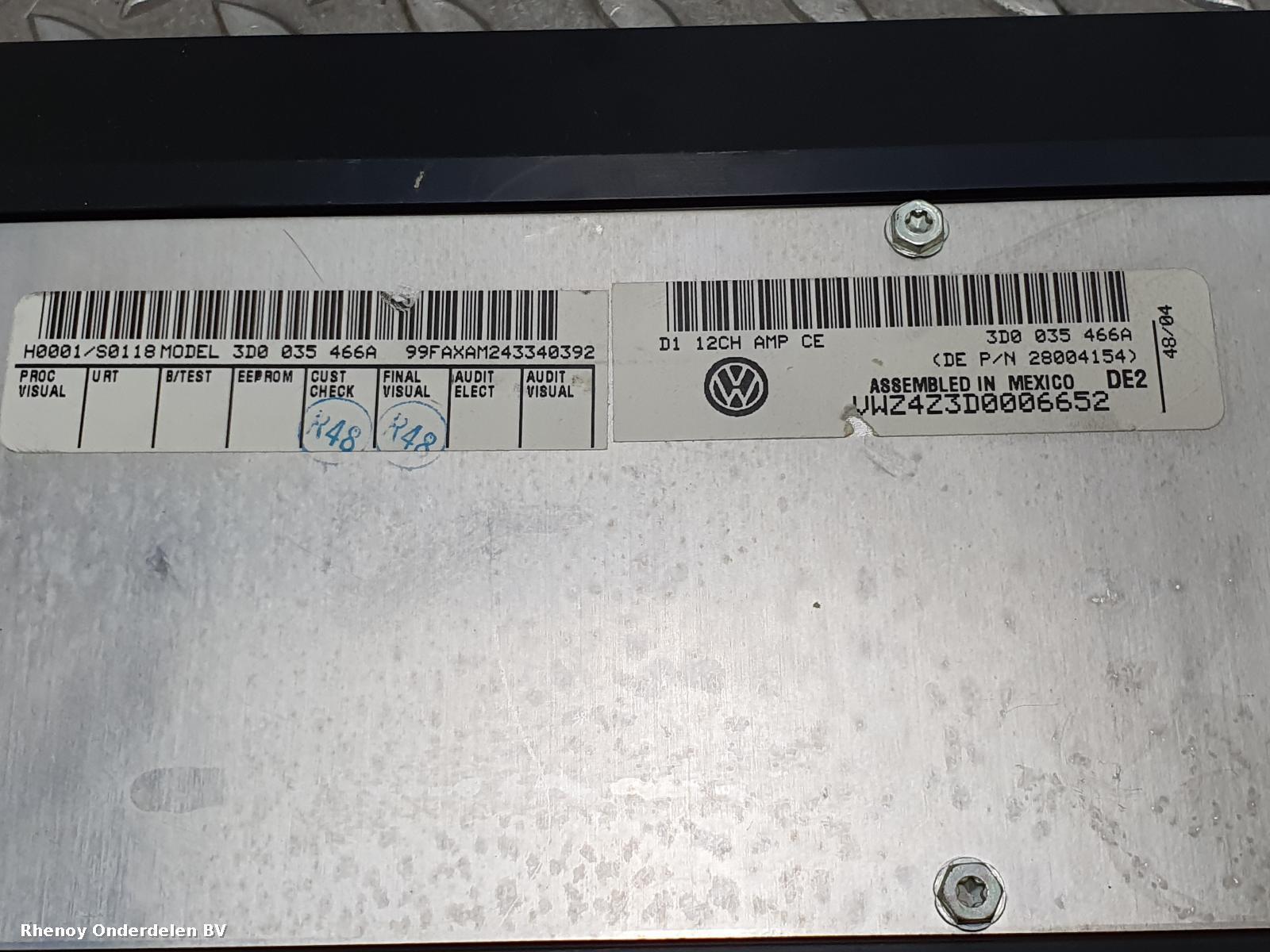 View Auto part COMPUTER ECU VOLKSWAGEN PHAETON 2005