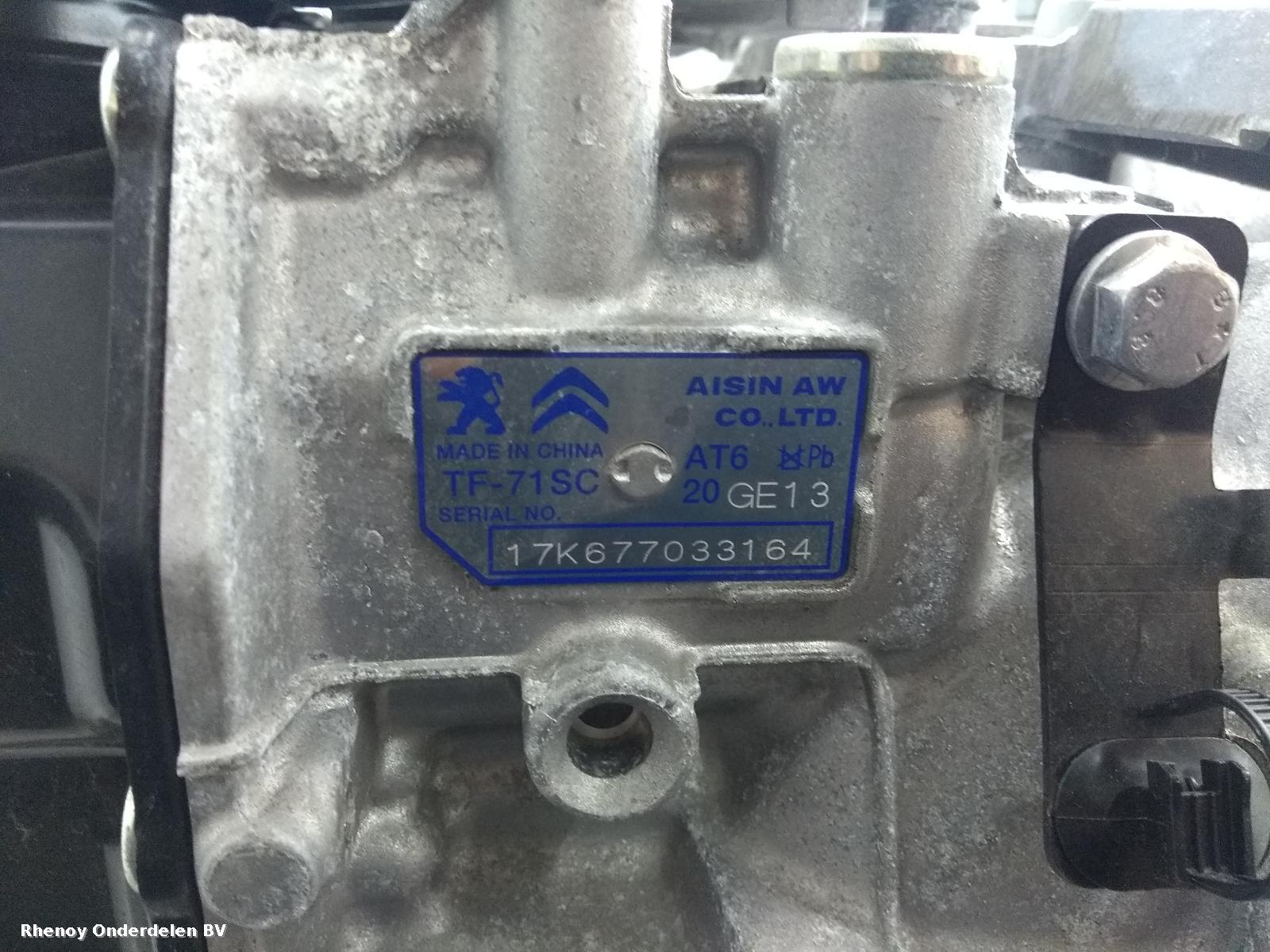 2018 PEUGEOT 2008 TRANSMISSIE / VERSNELLINGSBAK View Auto part TRANSMISSIE / VERSNELLINGSBAK PEUGEOT 2008 2018
