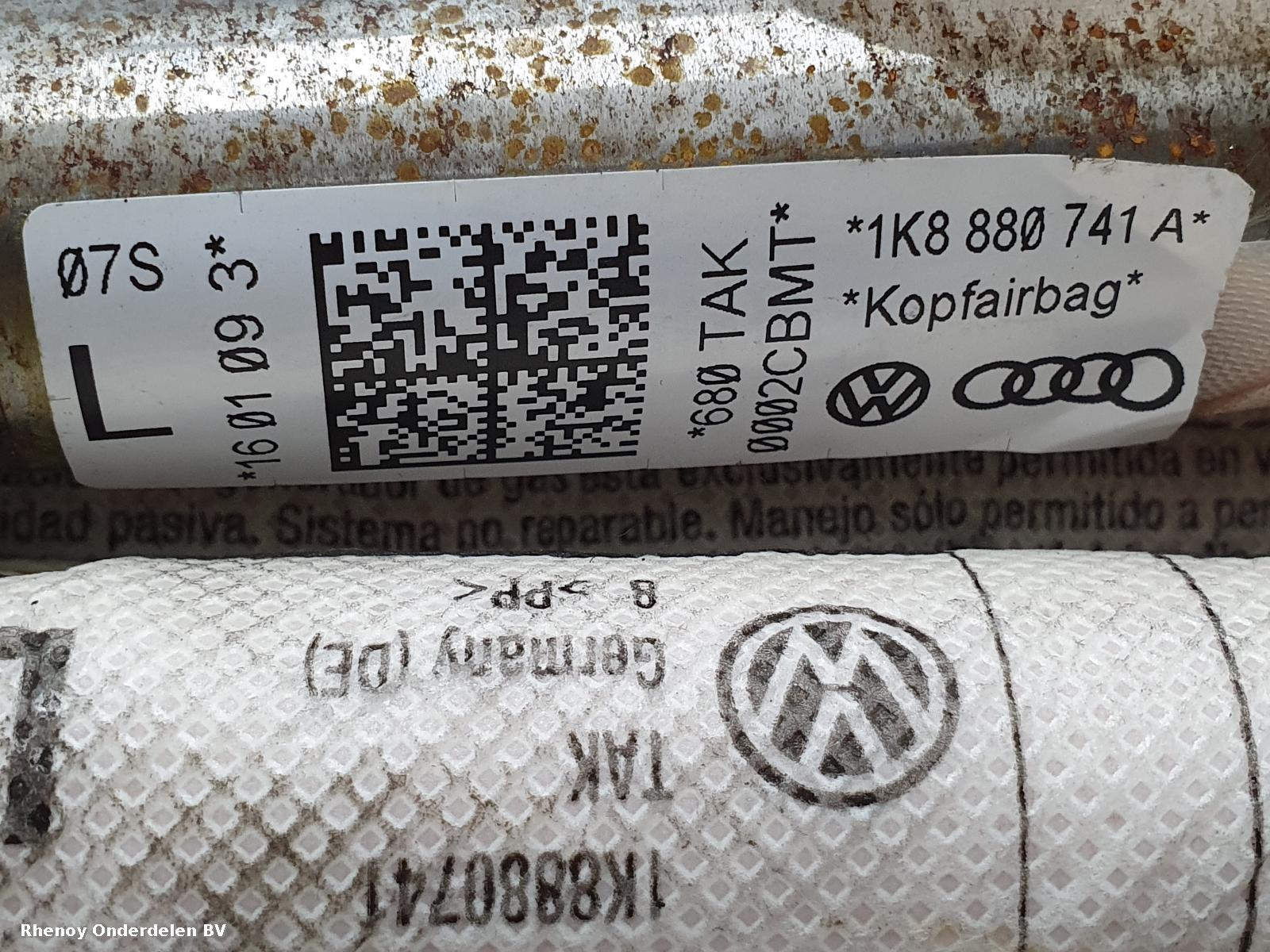 2009 VOLKSWAGEN SCIROCCO AIRBAG LINKS View Auto part AIRBAG LINKS VOLKSWAGEN SCIROCCO 2009