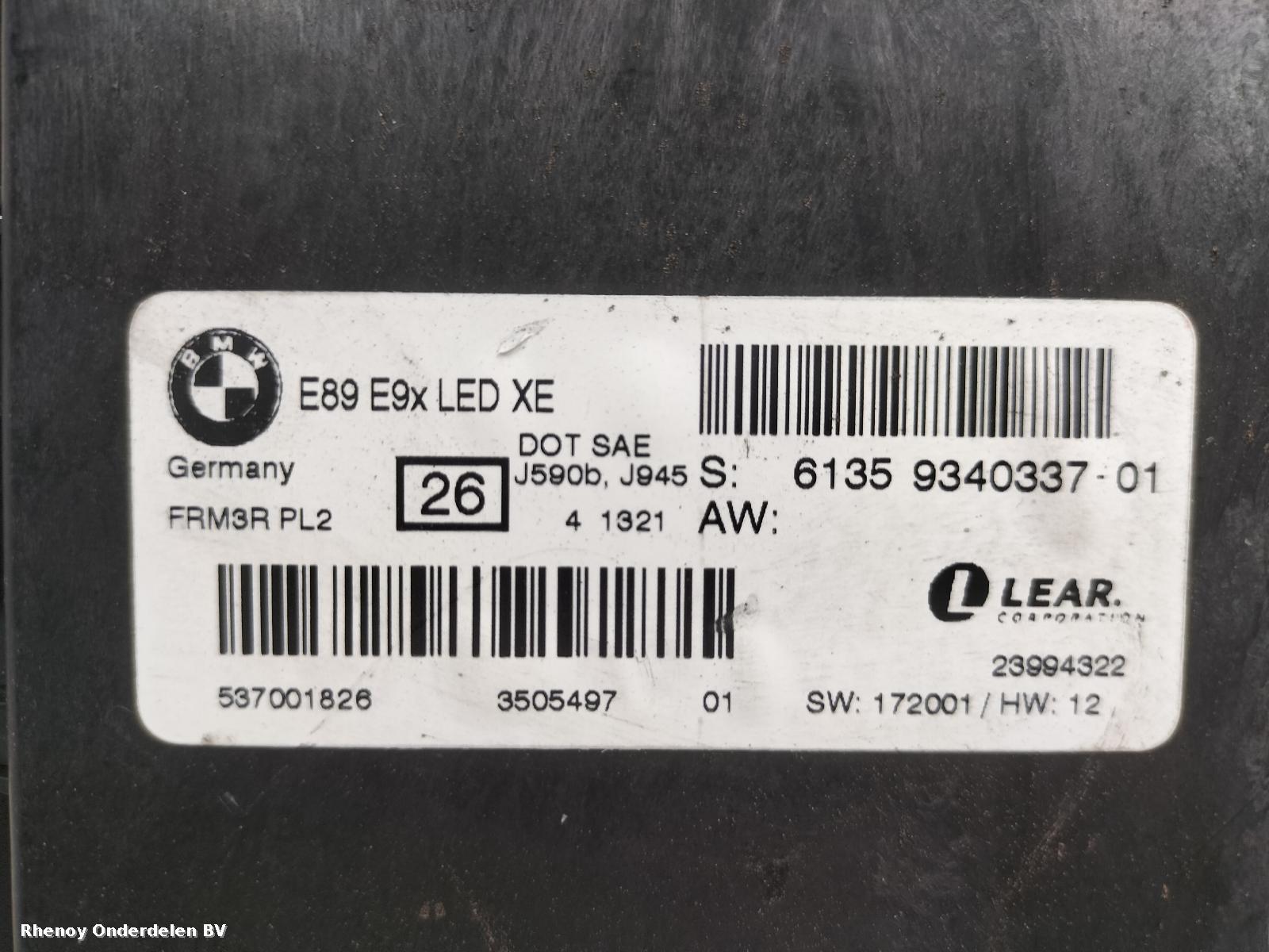View Auto part OVERIGE BMW Z4 2014