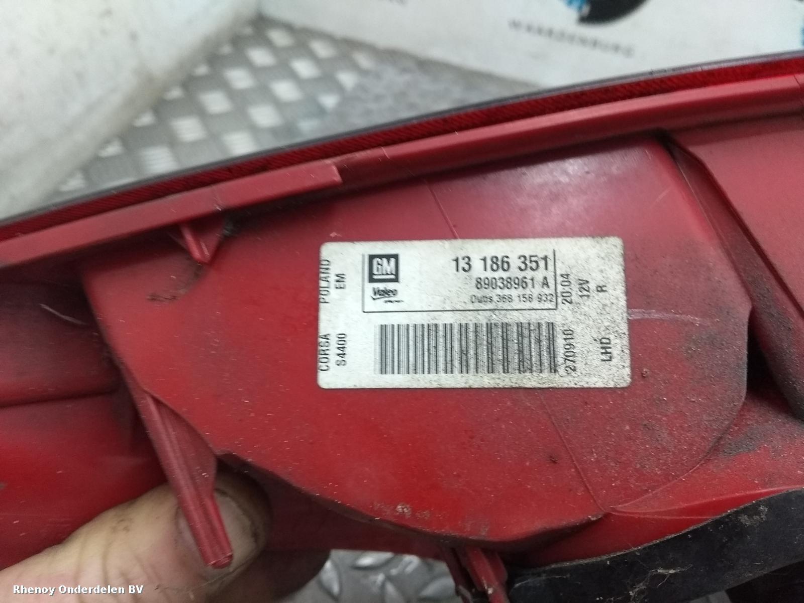 View Auto part ACHTERLICHT R OPEL / VAUXHALL CORSA 2010