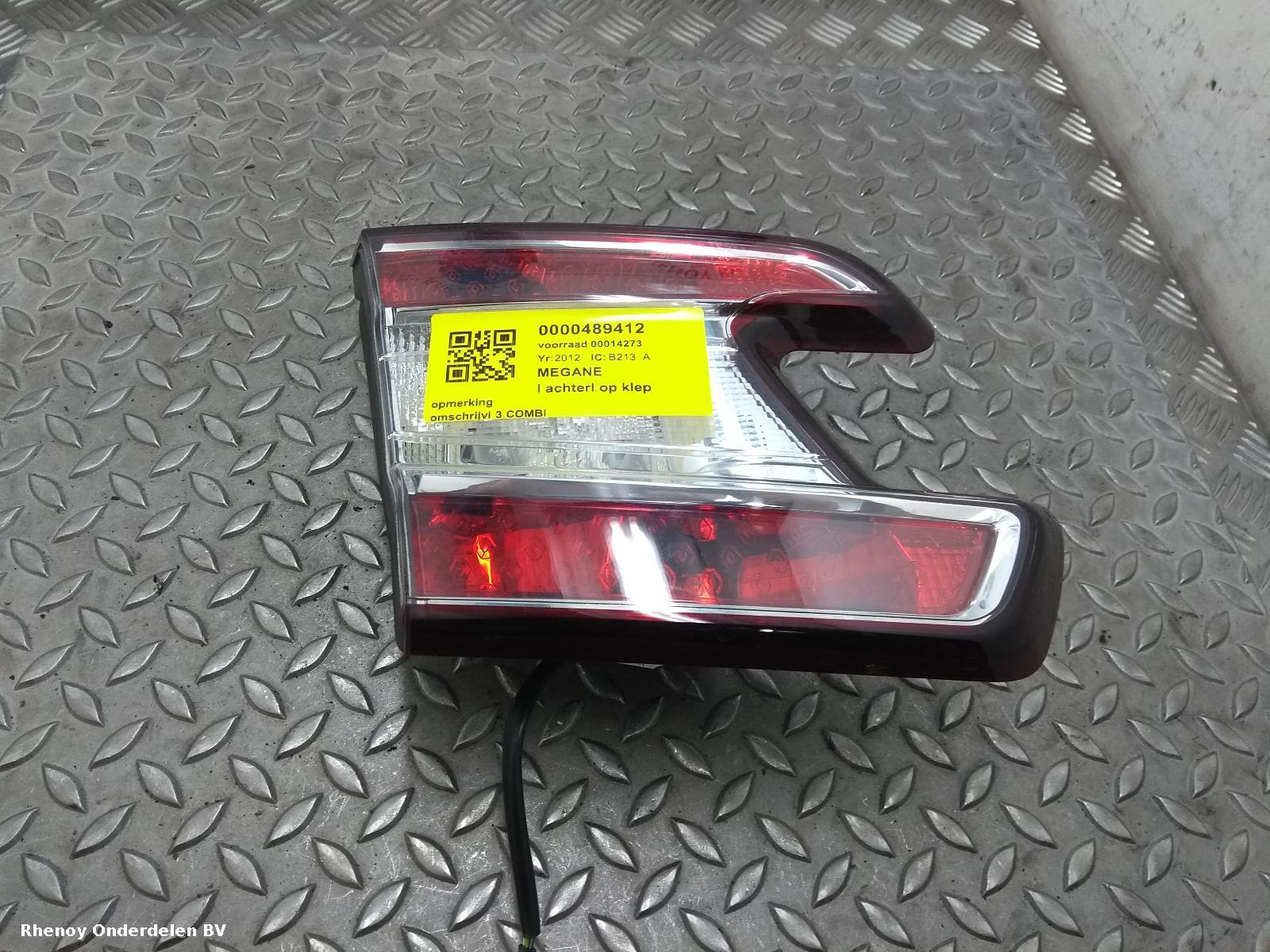 Bekijk Auto-onderdeel ACHTERLICHT L RENAULT MEGANE 2012