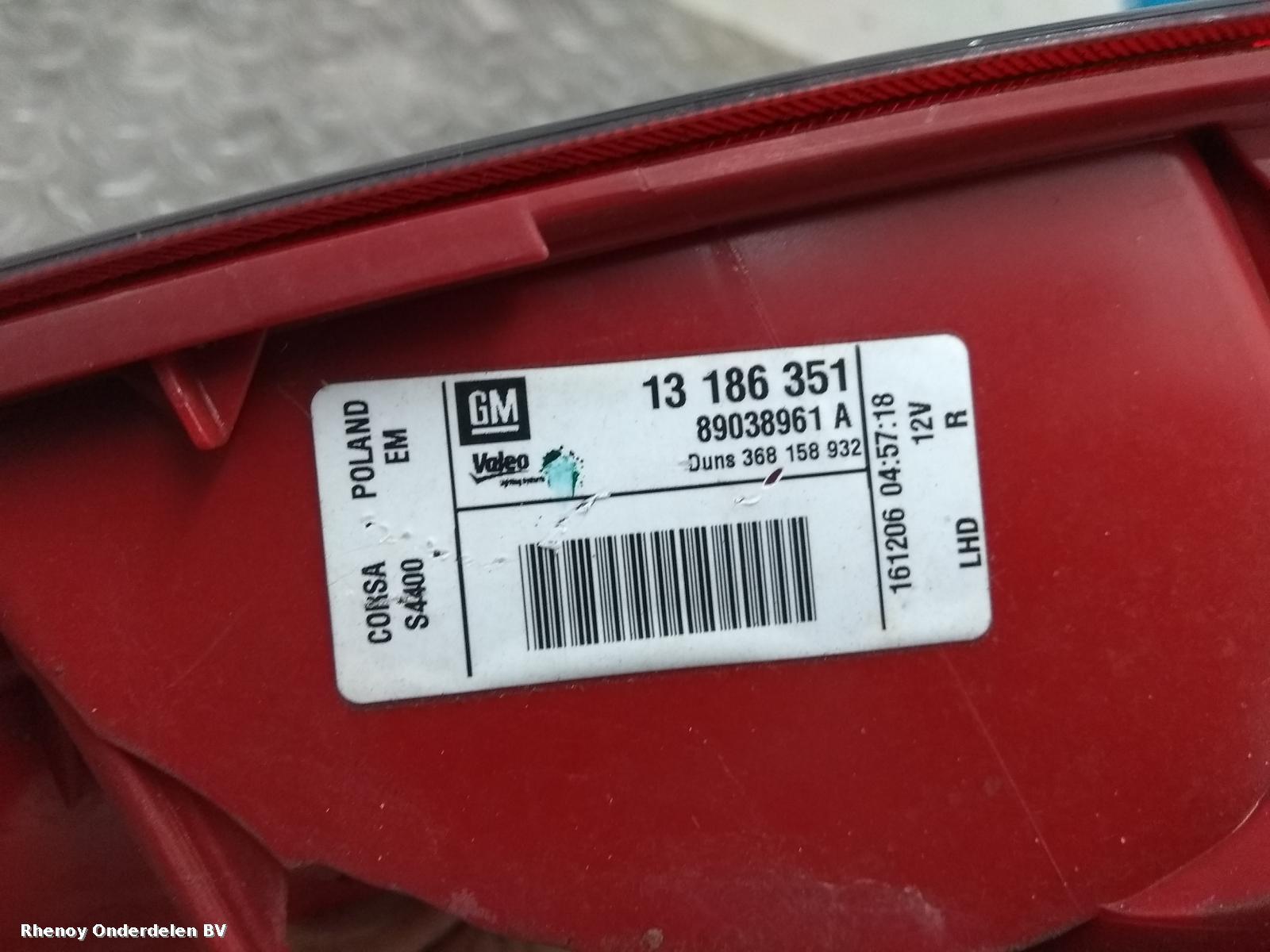 View Auto part R Taillight VAUXHALL / OPEL CORSA 2007