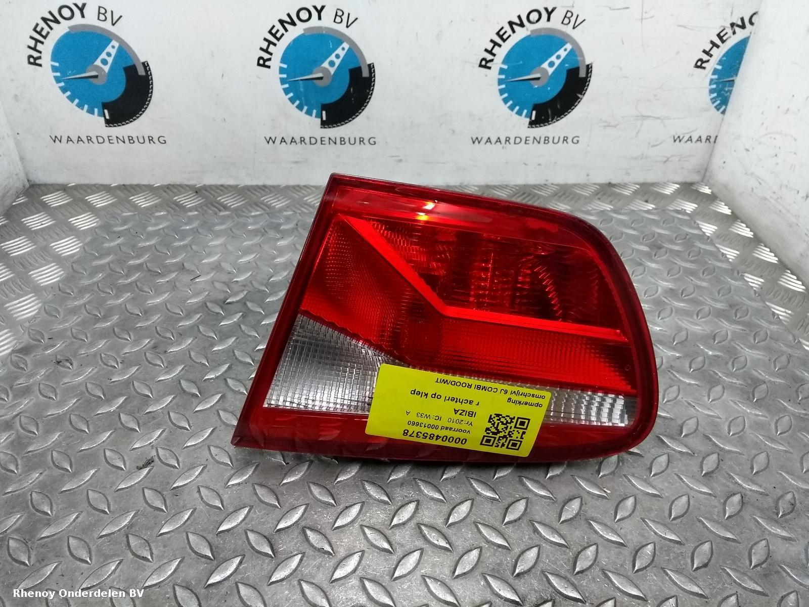 View Auto part R Taillight SEAT IBIZA 2010