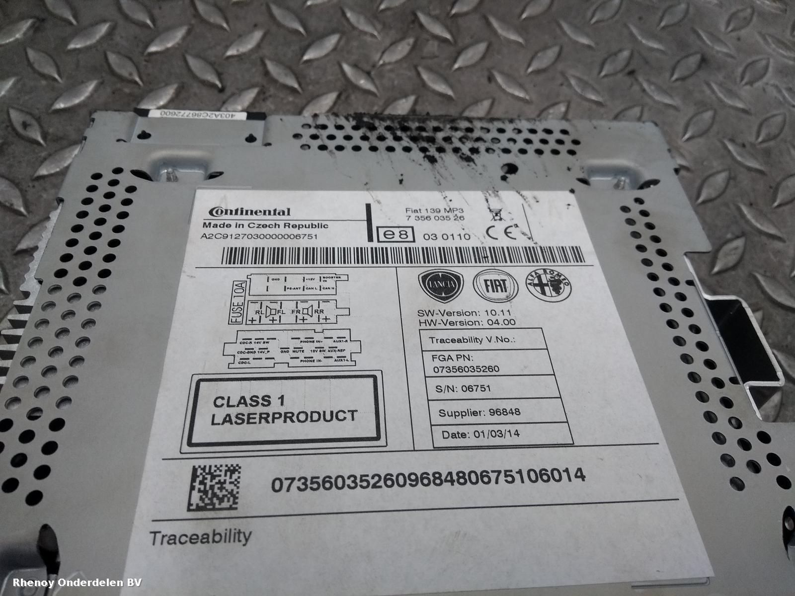 View Auto part A/V Equipment FIAT PANDA 2014