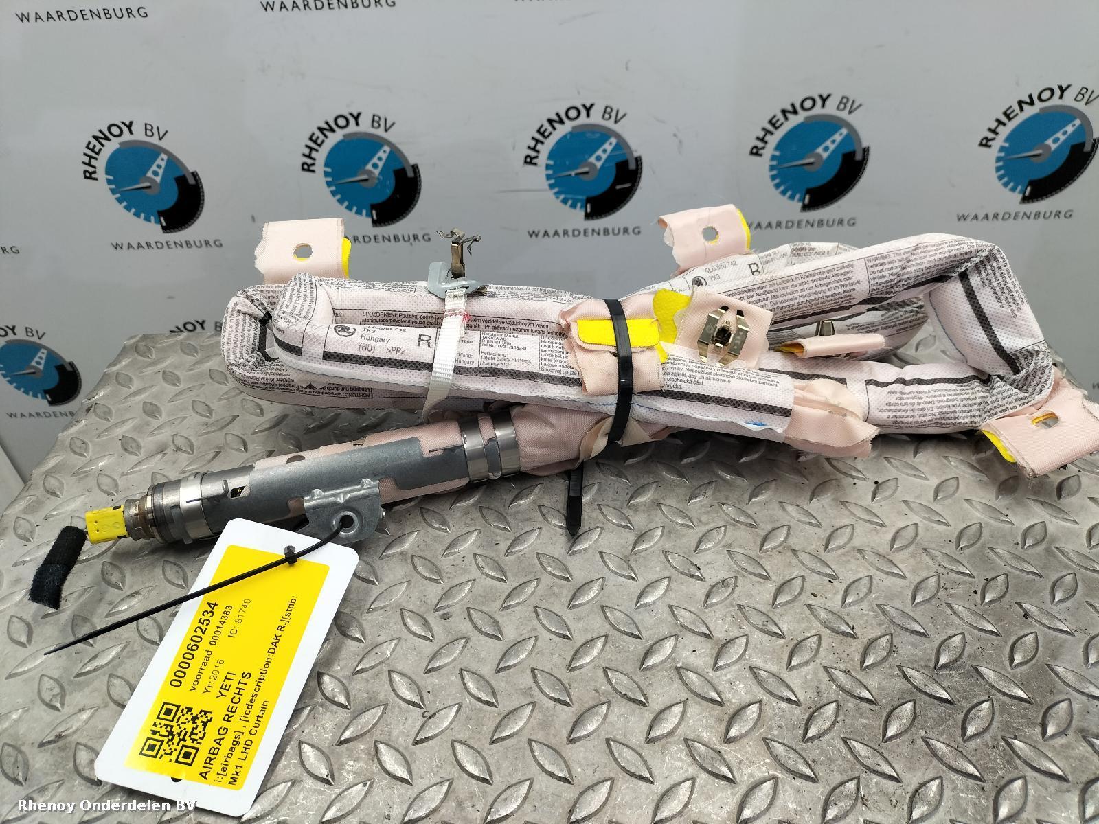 Bekijk Auto-onderdeel AIRBAG RECHTS SKODA YETI 2016