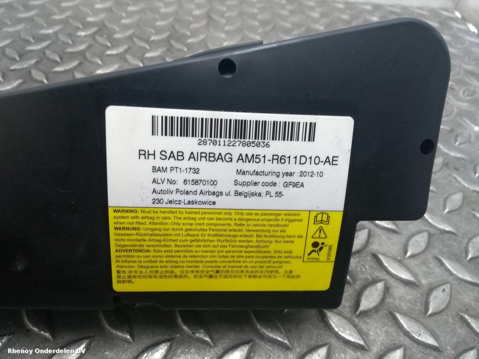 View Auto part AIRBAG RECHTS FORD FOCUS 2012