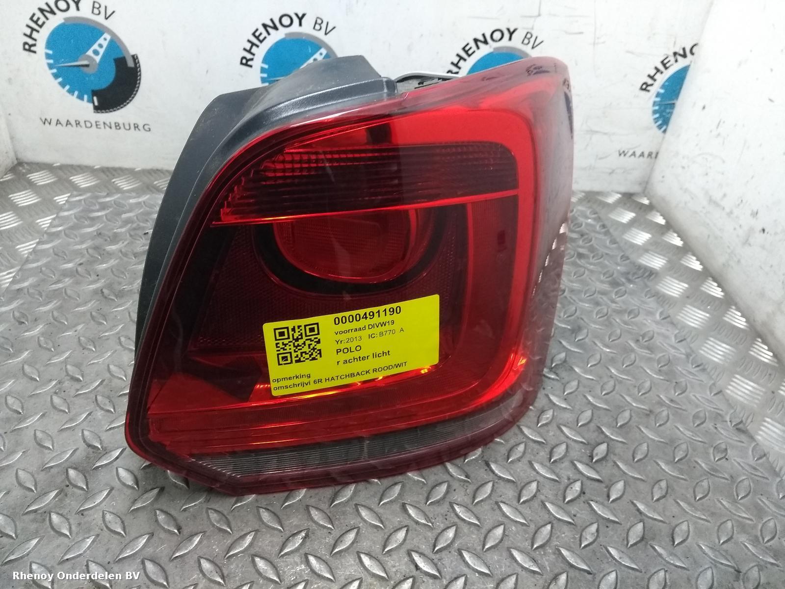 View Auto part R Taillight VOLKSWAGEN POLO 2013