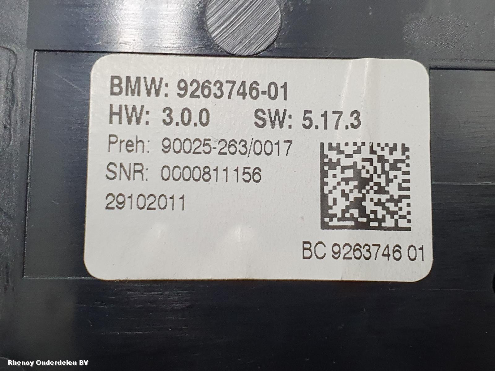View Auto part KACHEL BEDIENINGSPANEEL BMW 5 SERIES 2011