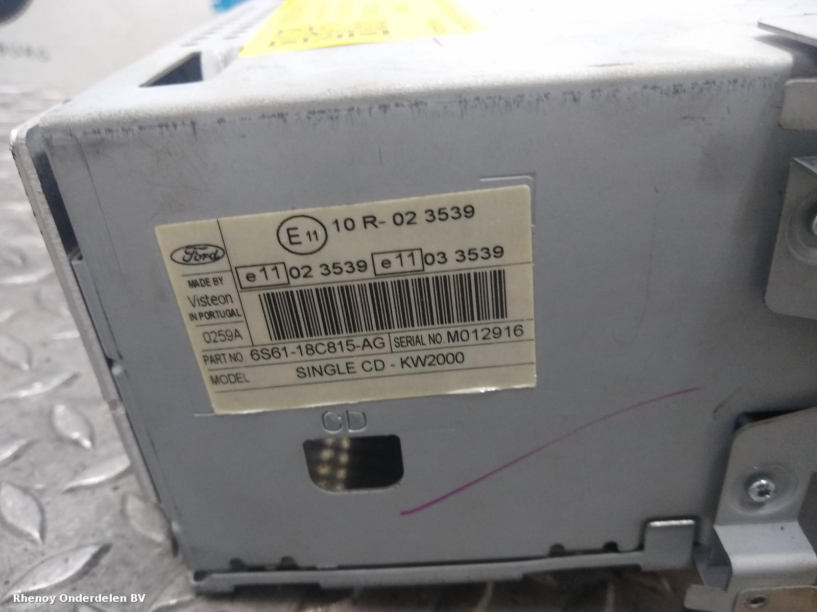 2007 FORD FOCUS RADIO View Auto part RADIO FORD FOCUS 2007
