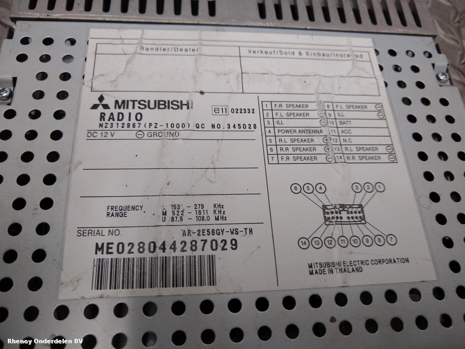 View Auto part RADIO MITSUBISHI COLT 2007