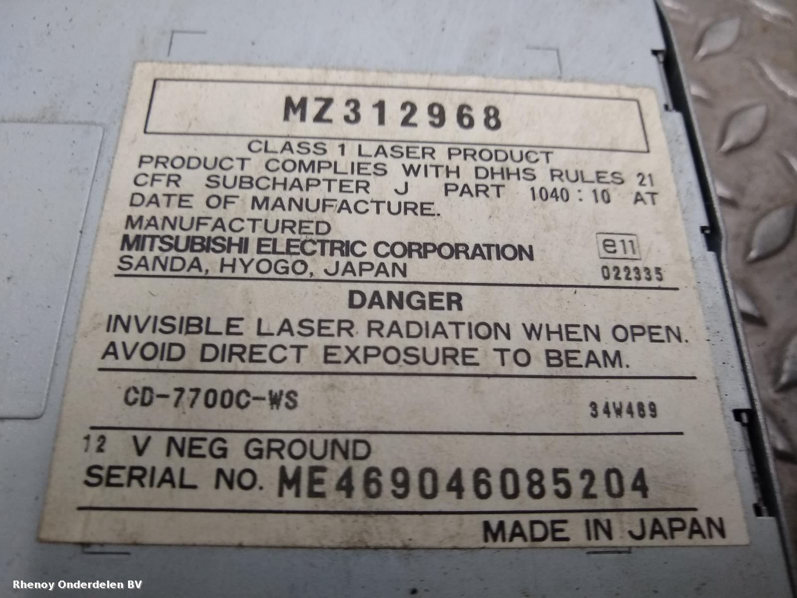 View Auto part RADIO MITSUBISHI COLT 2007