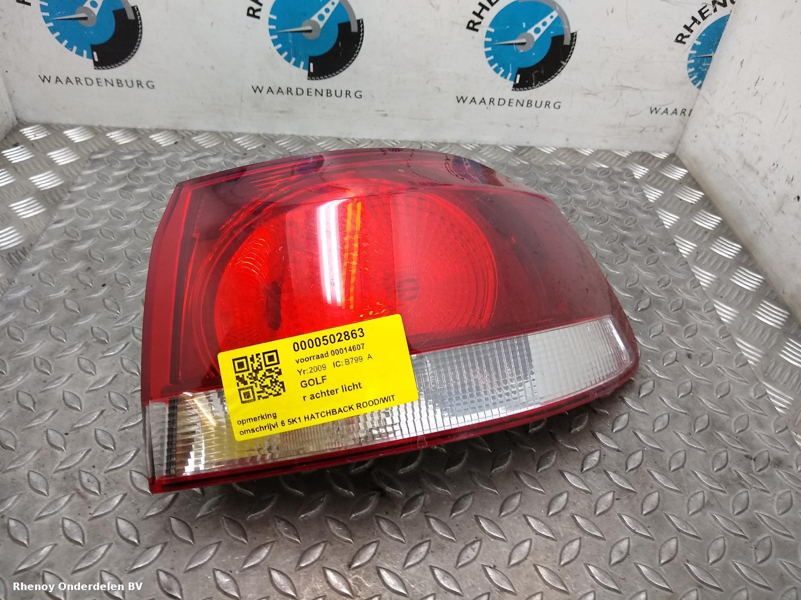 View Auto part R Taillight VOLKSWAGEN GOLF 2009