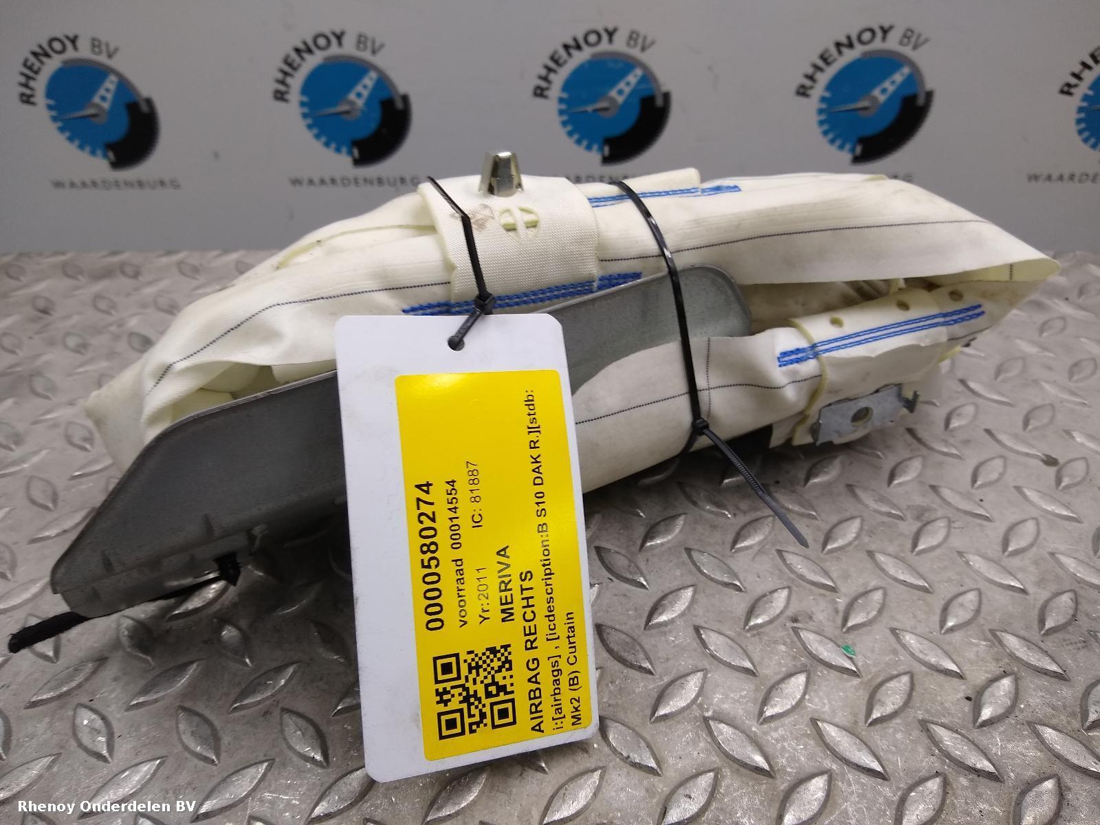 Bekijk Auto-onderdeel AIRBAG RECHTS OPEL / VAUXHALL MERIVA 2011