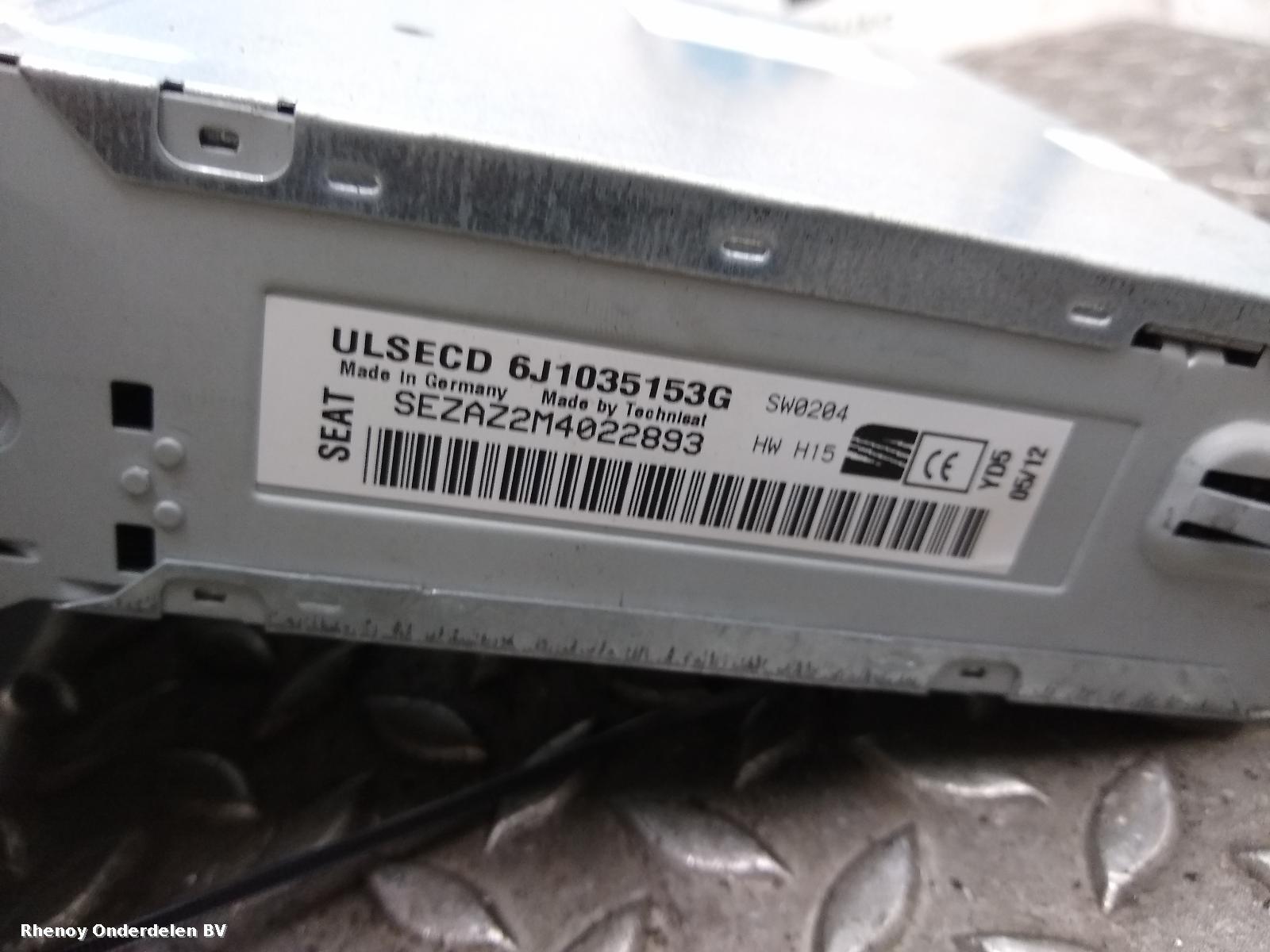 2012 SEAT IBIZA RADIO View Auto part RADIO SEAT IBIZA 2012